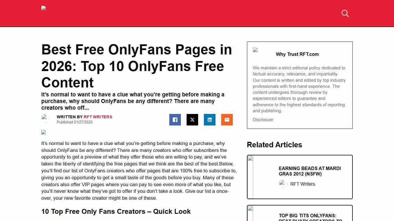Best Free OnlyFans Pages in 2026: Top 10 OnlyFans Free Content - St. Louis Riverfront Times